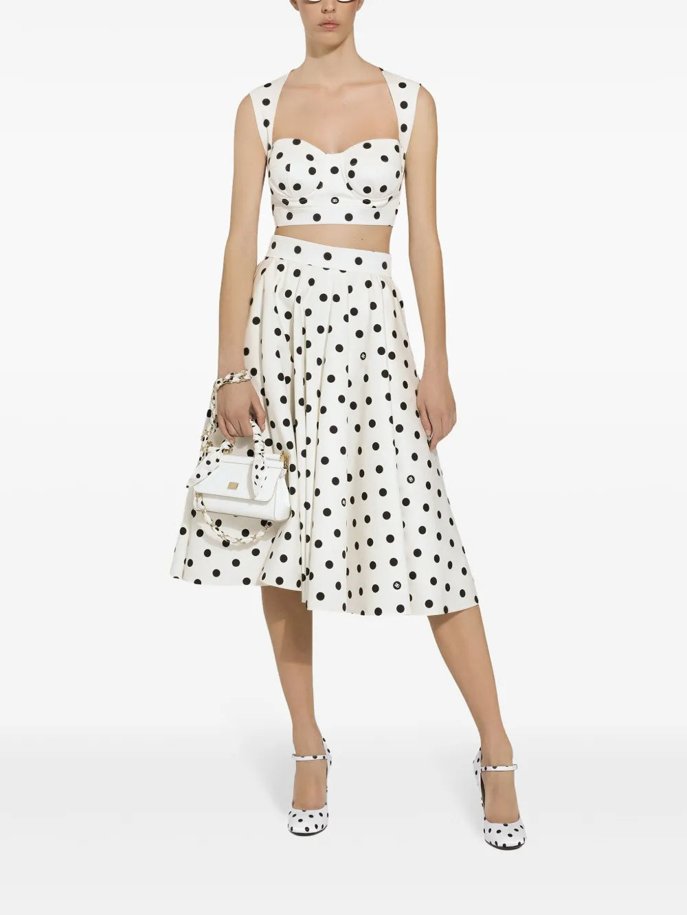 Polka-Dot Corset Top