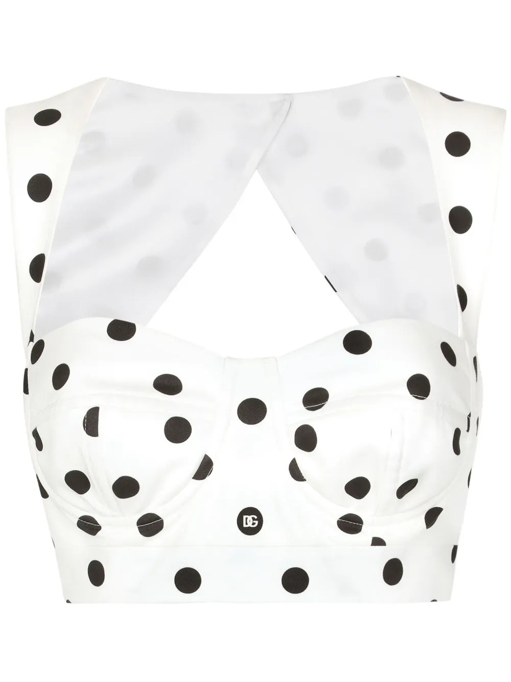 Polka-Dot Corset Top