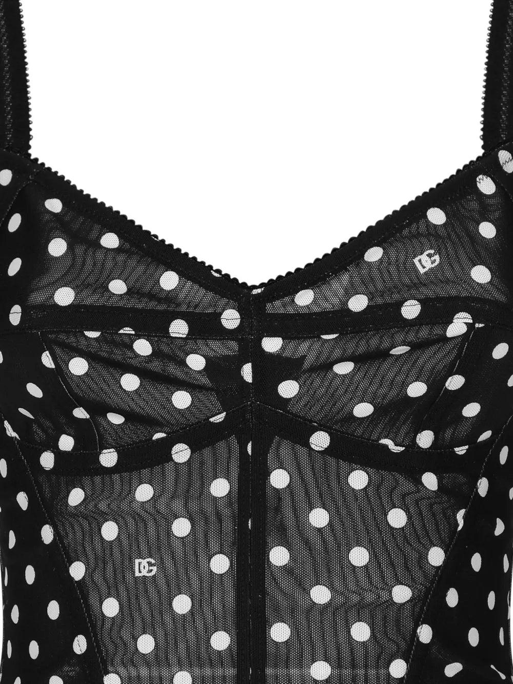 Polka-Dot Corset Top
