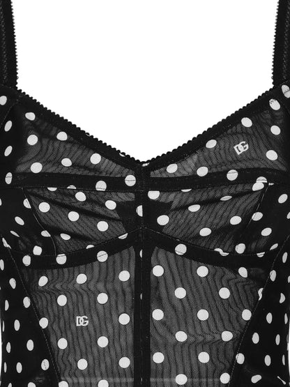 Polka-Dot Corset Top
