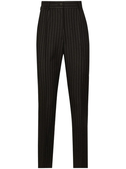 Tailored Pinstripe Wool Trousers