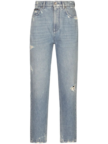 Mini-Ripped Detail Jeans