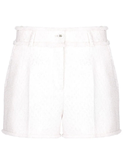 Frayed Detailing Tailored Shorts