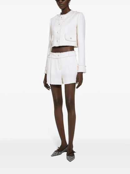 Frayed Detailing Tailored Shorts