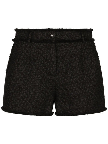 Frayed Detailing Tailored Shorts