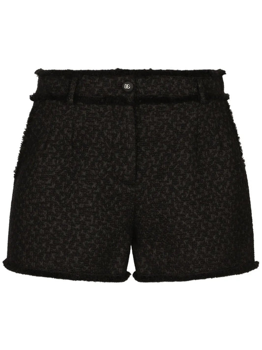 Frayed Detailing Tailored Shorts