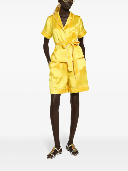 Lemon Silk Shorts