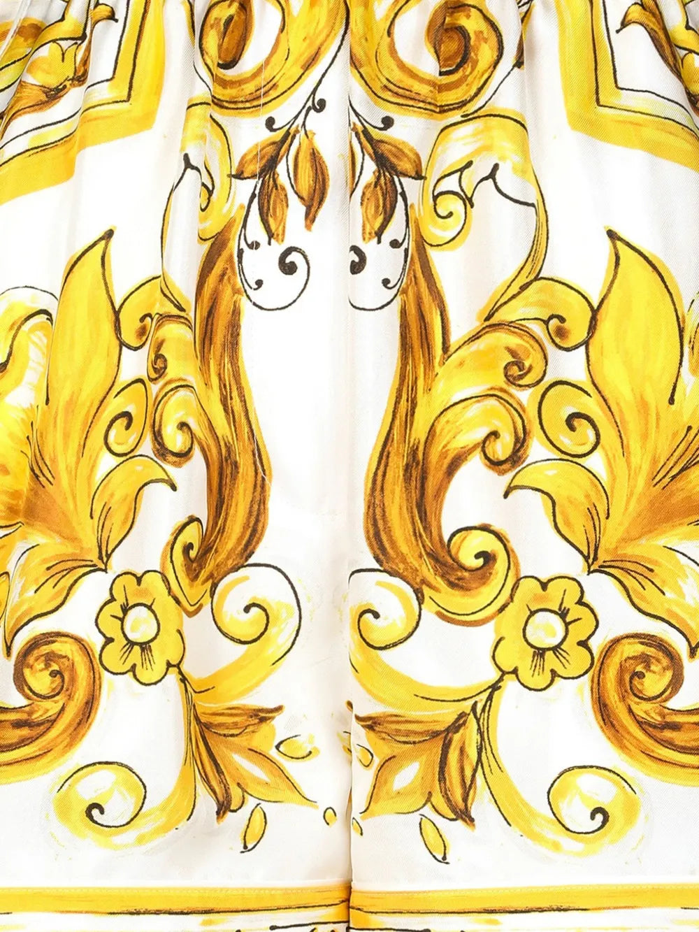 Majolica-Print Silk Shorts