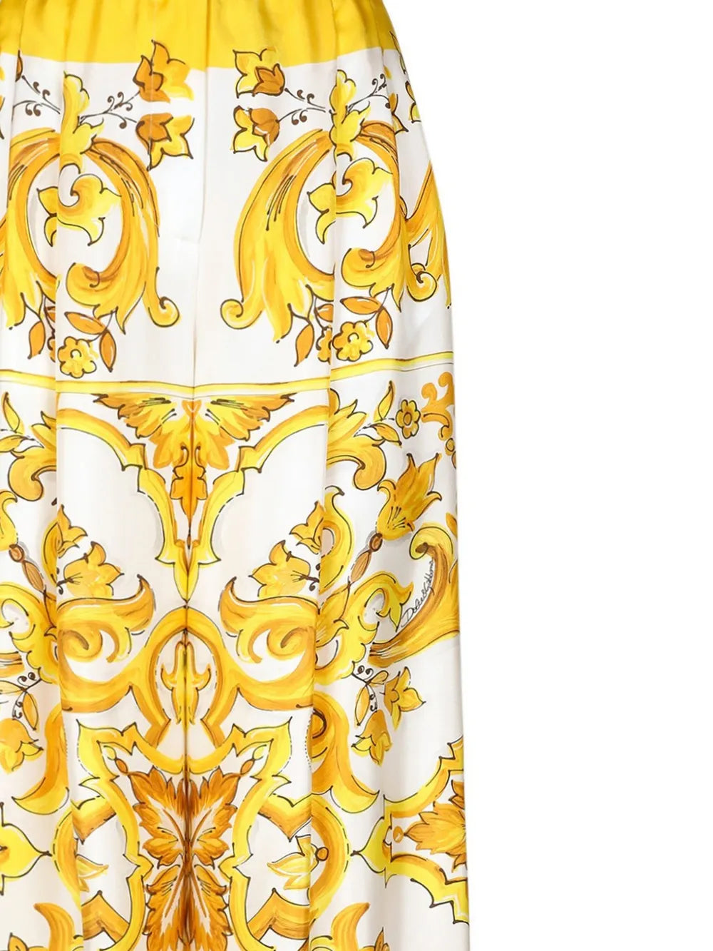 Wide-Leg Silk Trousers
