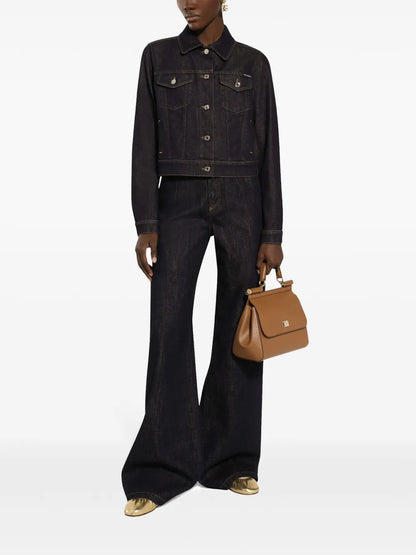 High-Waisted Flared Jeans