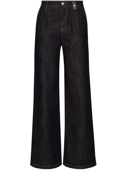 High-Waisted Flared Jeans