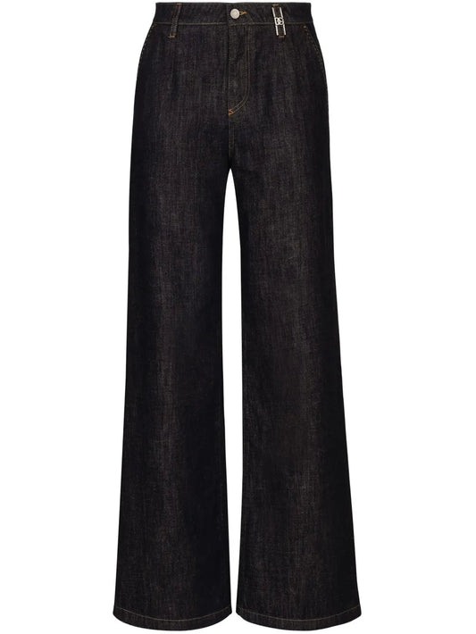 High-Waisted Flared Jeans