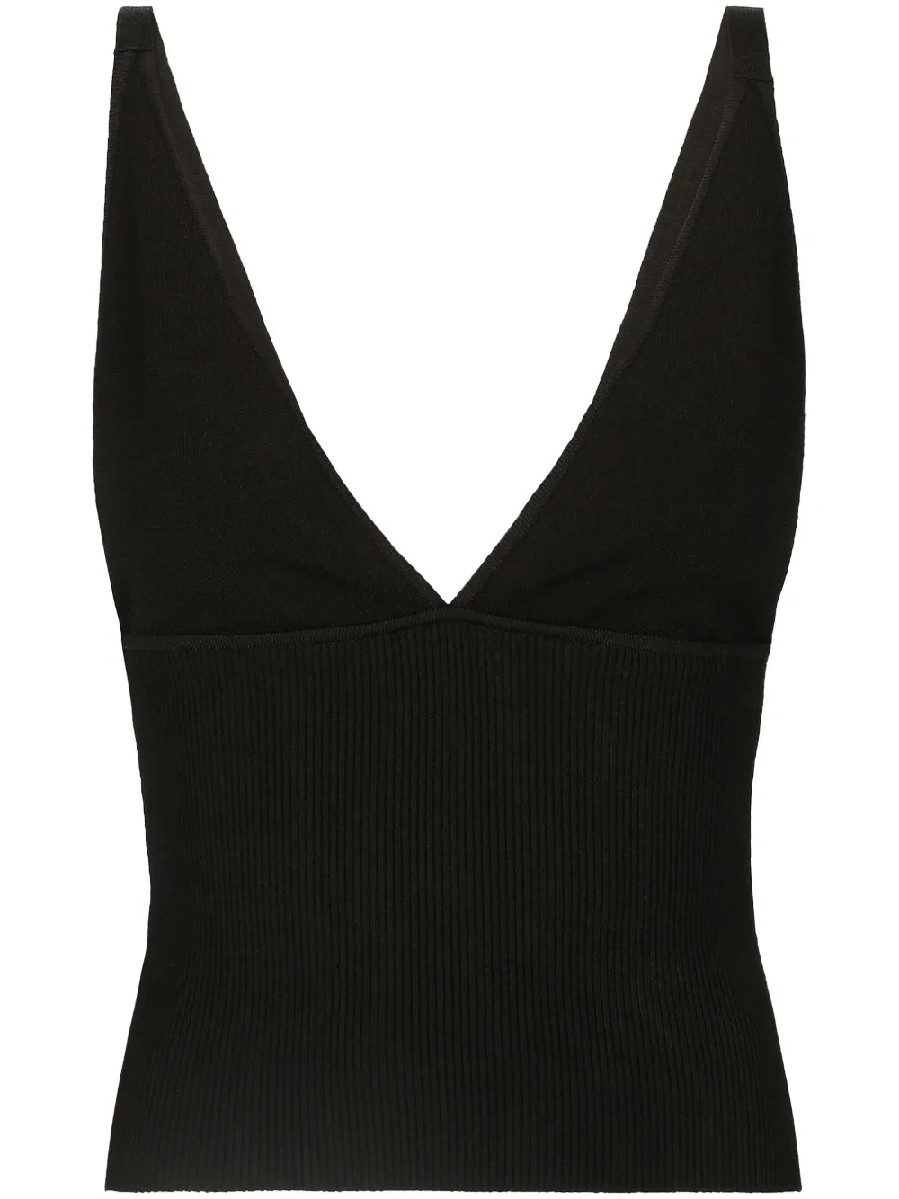 Ribbed-Knit Cropped Tank Top