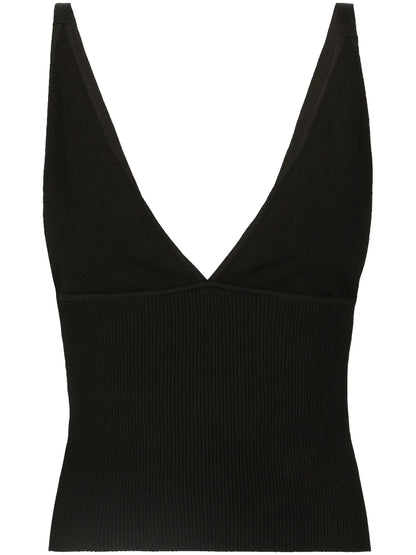 Ribbed-Knit Cropped Tank Top