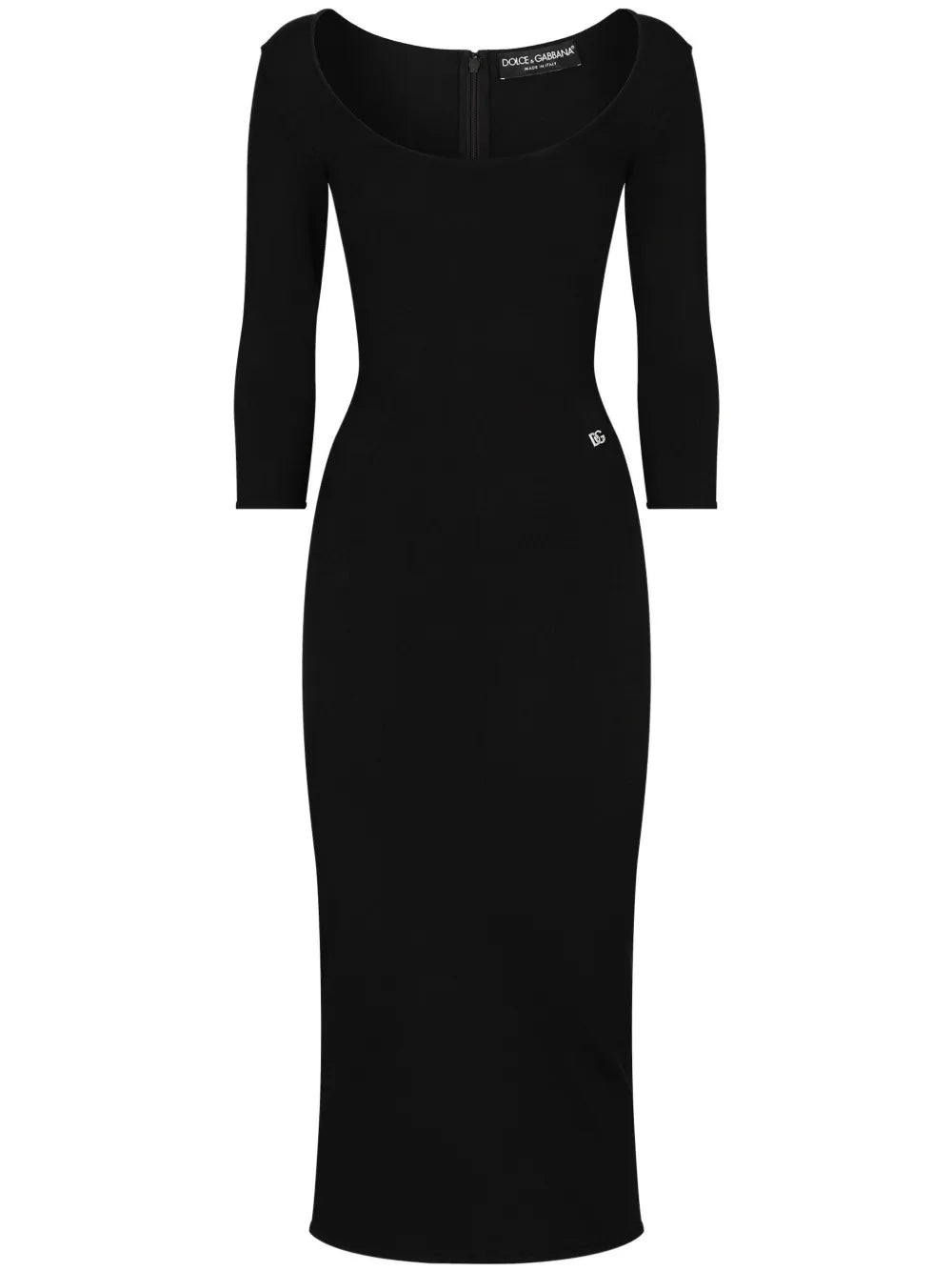 Logo-Plaque Midi Dress