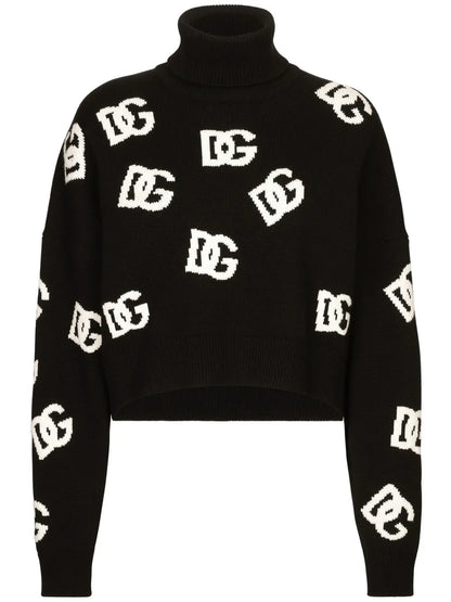 Intarsia-Knit Logo Jumper