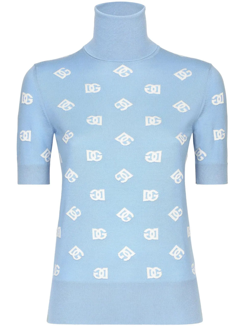 High Neck Embroidered Top