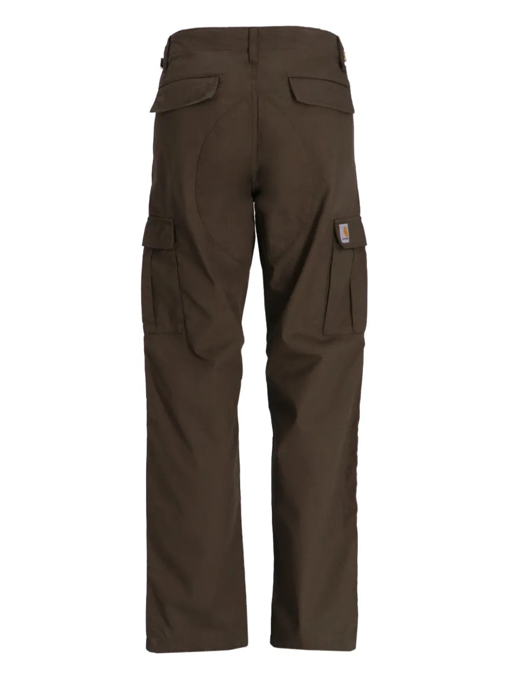 Mide-Rise Cotton Cargo Pants