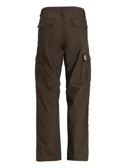 Mide-Rise Cotton Cargo Pants