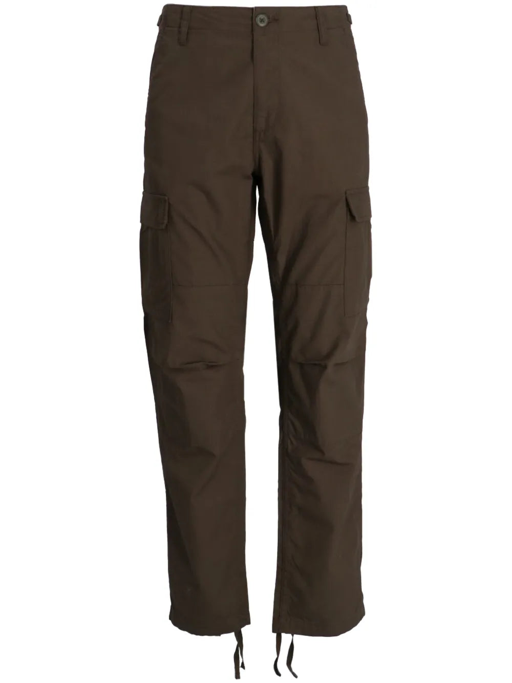 Mide-Rise Cotton Cargo Pants