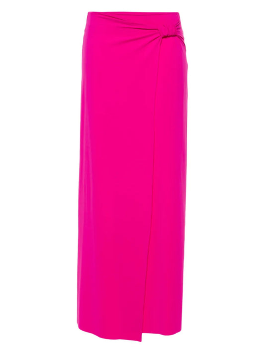 Knot-Detail Midi Skirt