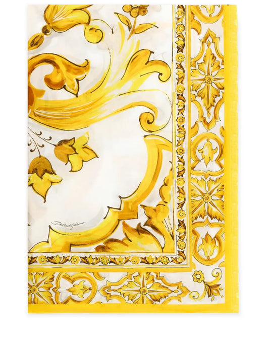 Majolica-Print Cotton Sarong