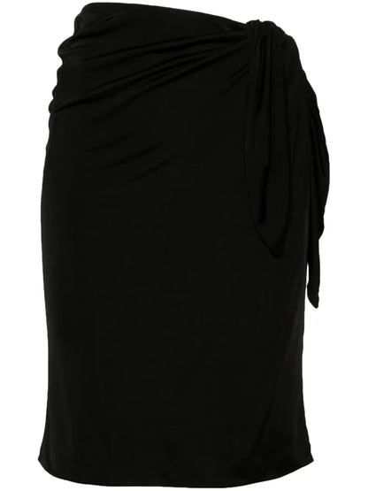 Wrap Midi Pencil Skirt