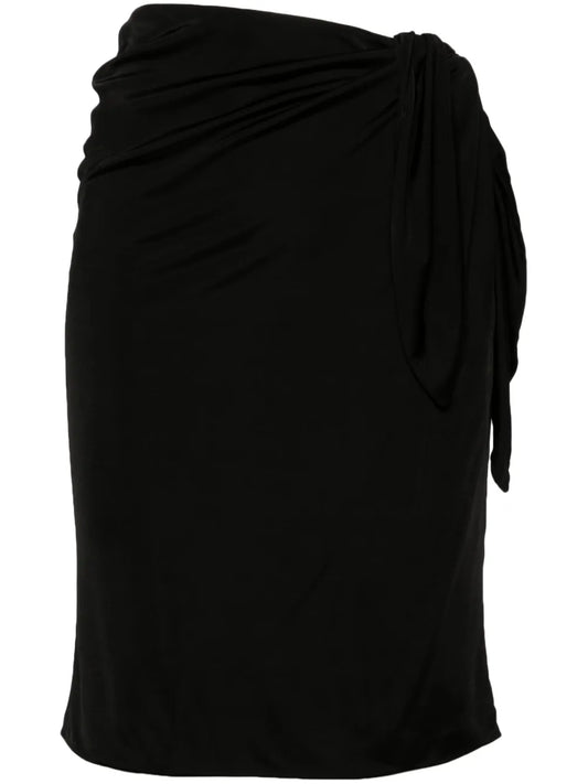 Wrap Midi Pencil Skirt