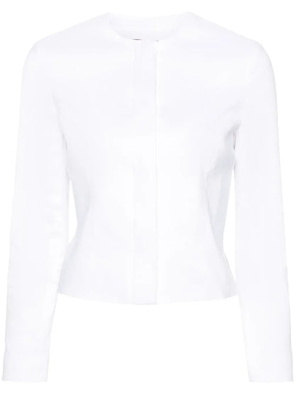 Peplum-Hem Cropped Jacket