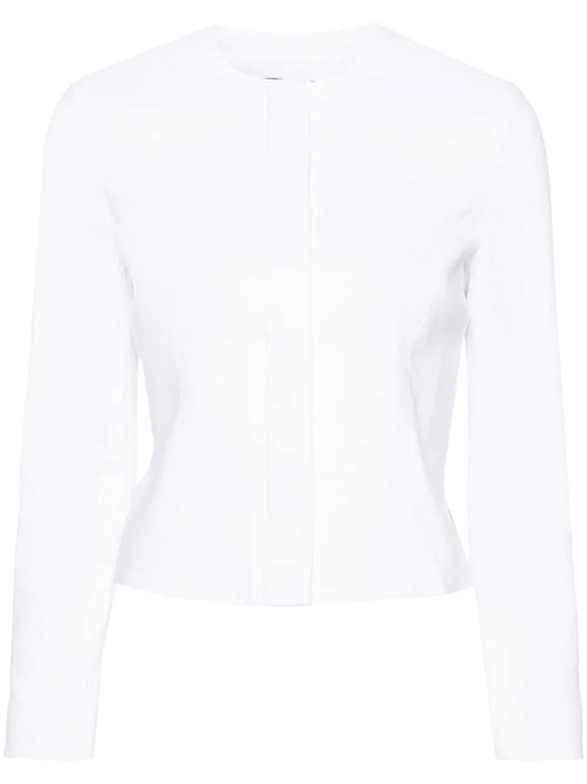 Peplum-Hem Cropped Jacket