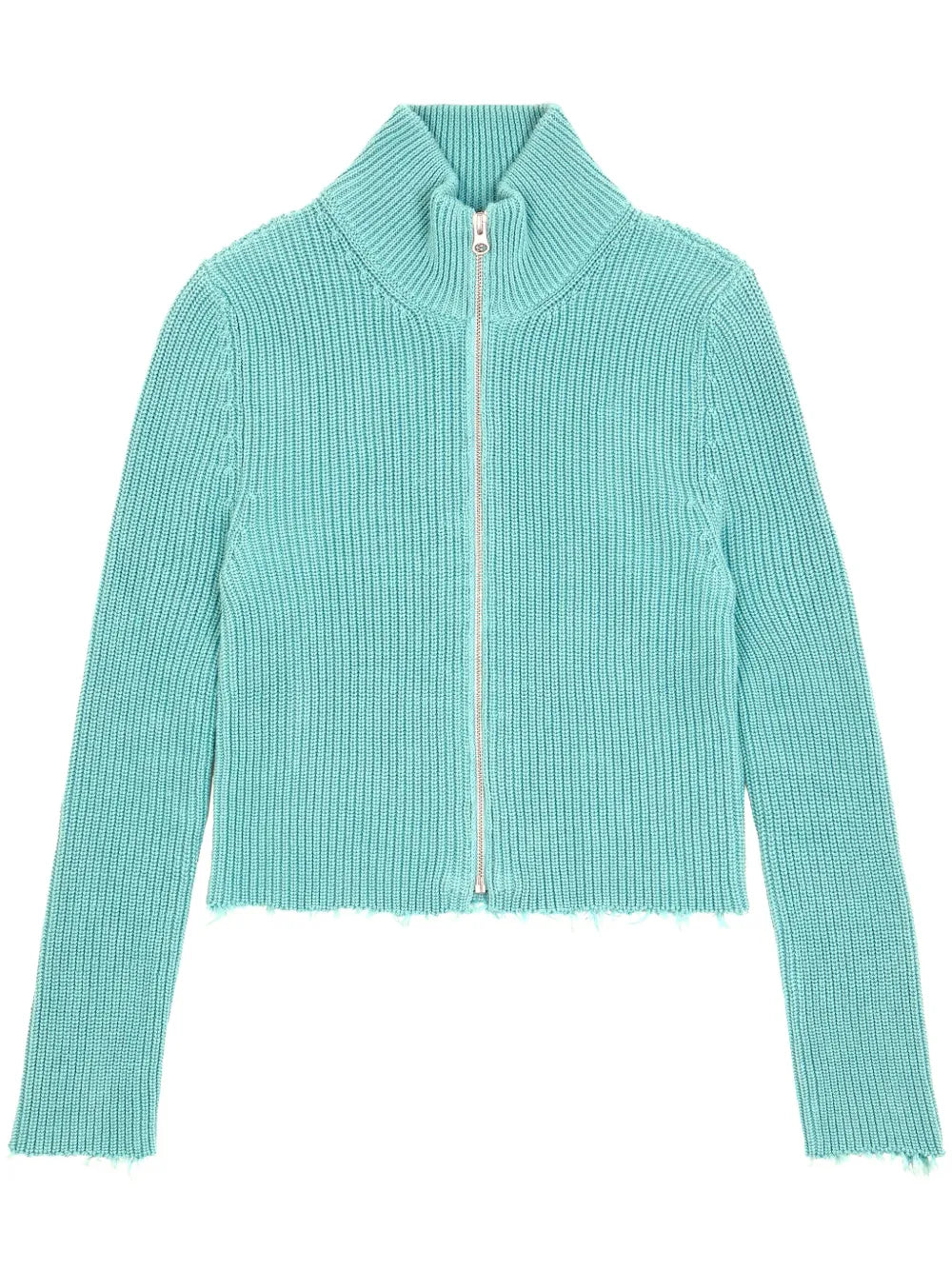Raw-Cut Cropped Cardigan
