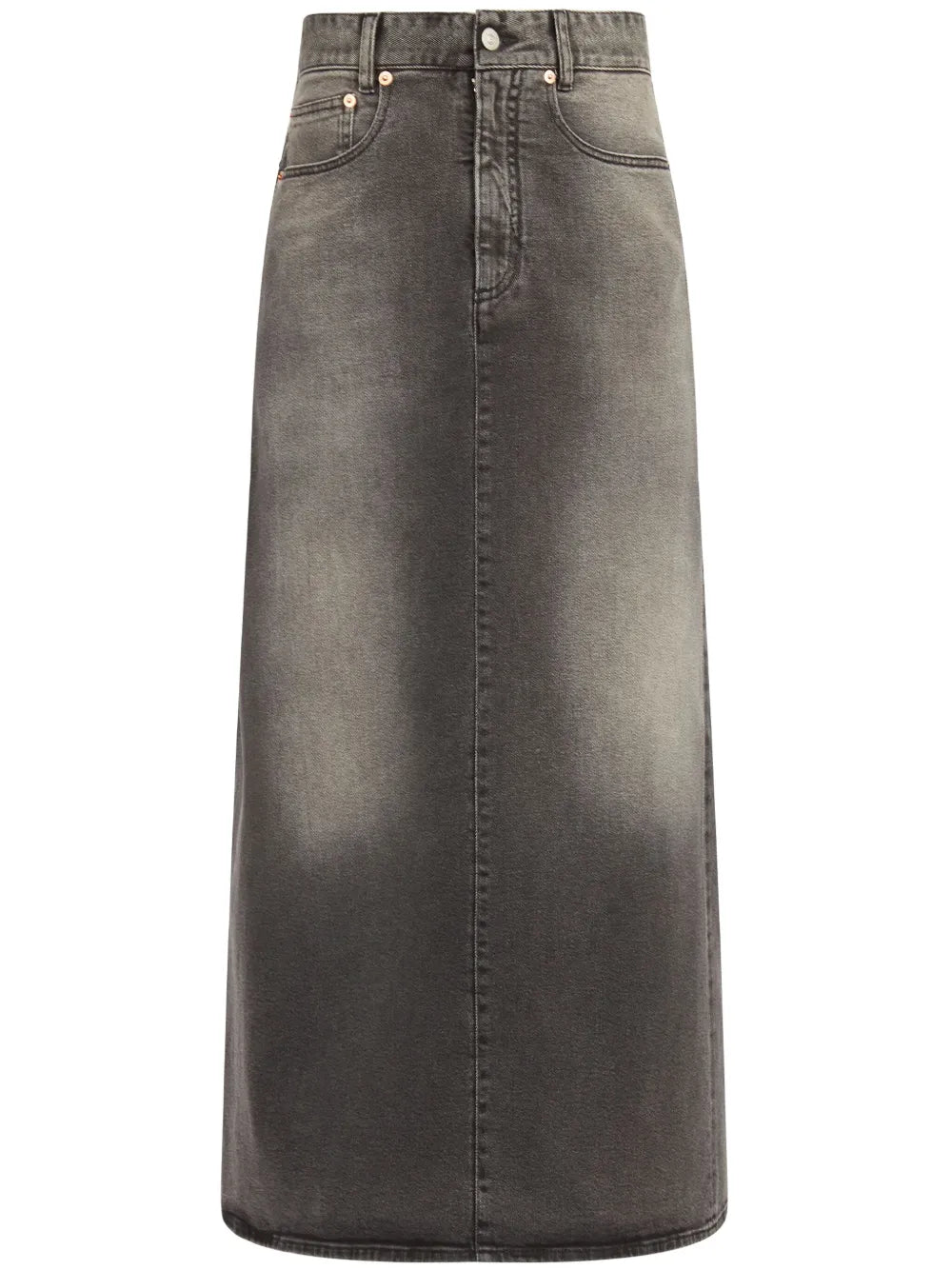 Logo-Patch Denim Skirt