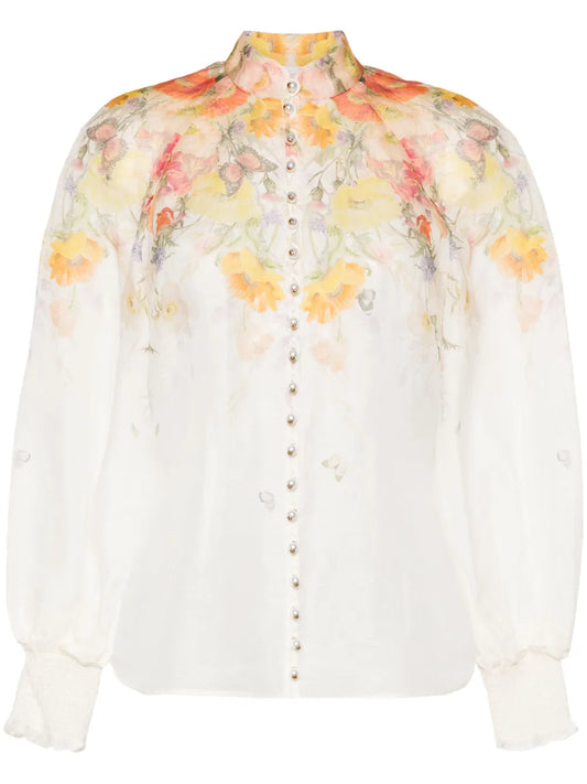 Tranquillity Floral-Print Blouse