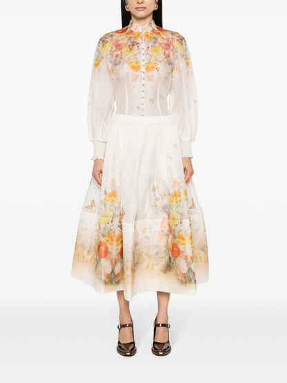 Tranquillity Floral-Print Blouse