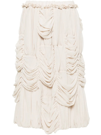 A-Line Ruched Midi Dress