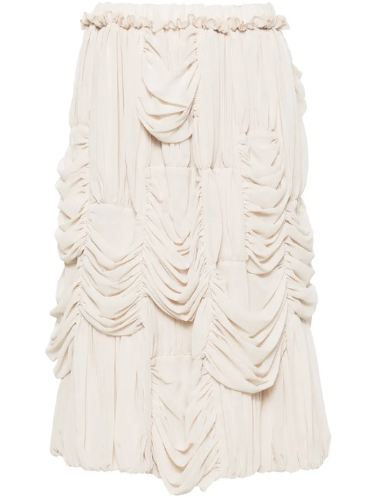 A-Line Ruched Midi Dress