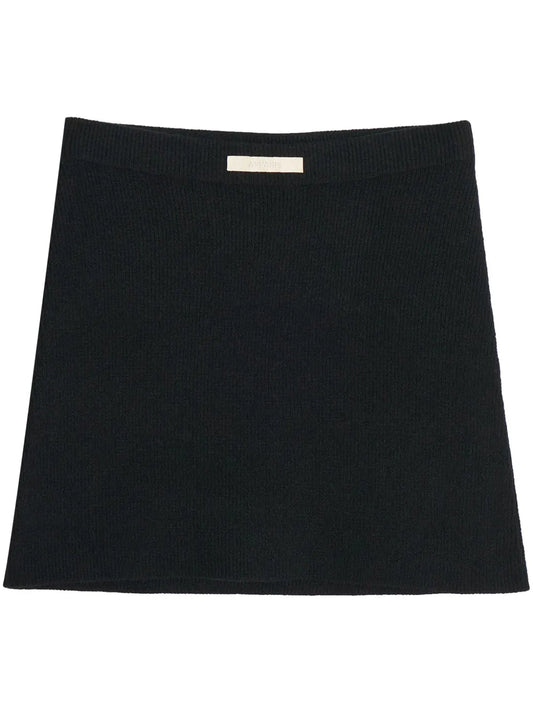 Logo-Patch Knit Mini Skirt