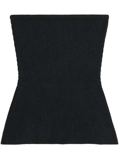 Ribbed-Knit Bandeau Top