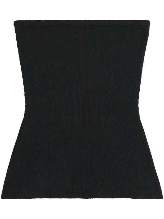 Ribbed-Knit Bandeau Top