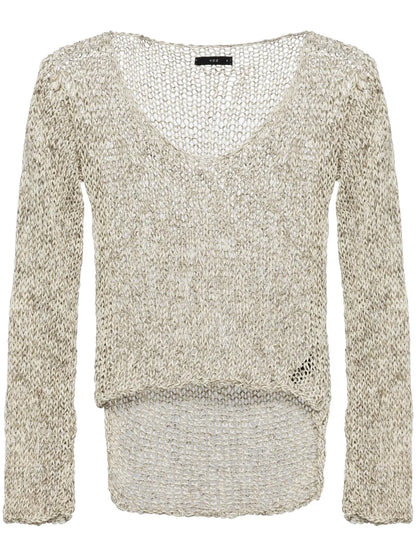 Marl-Knit High-Low Top
