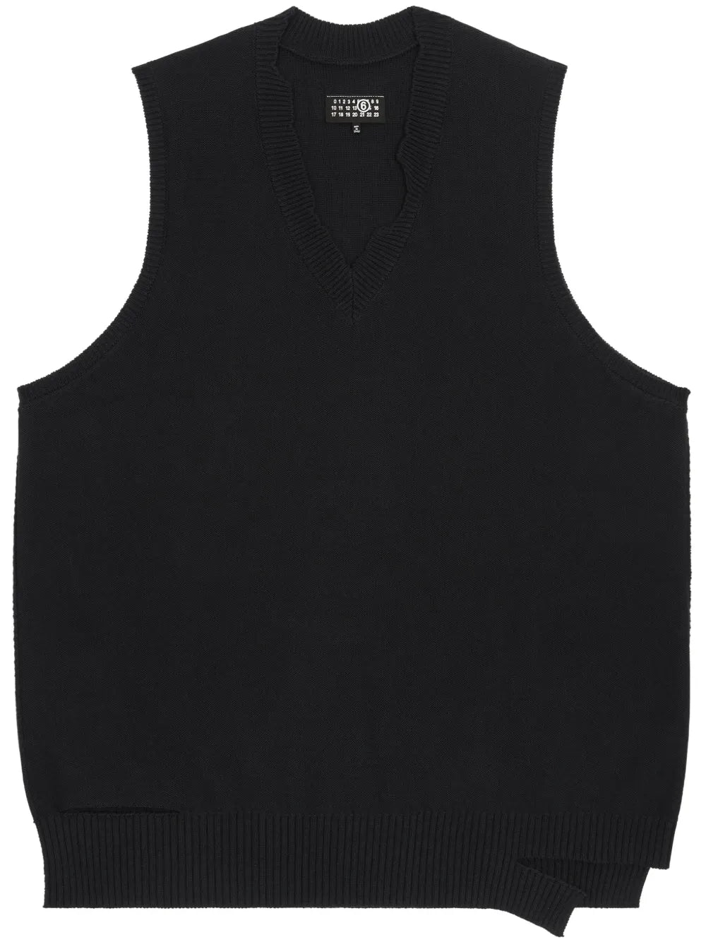 Distressed-Effect Gauge-Knit Dress
