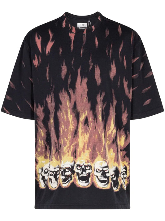 Flame-Print T-Shirt