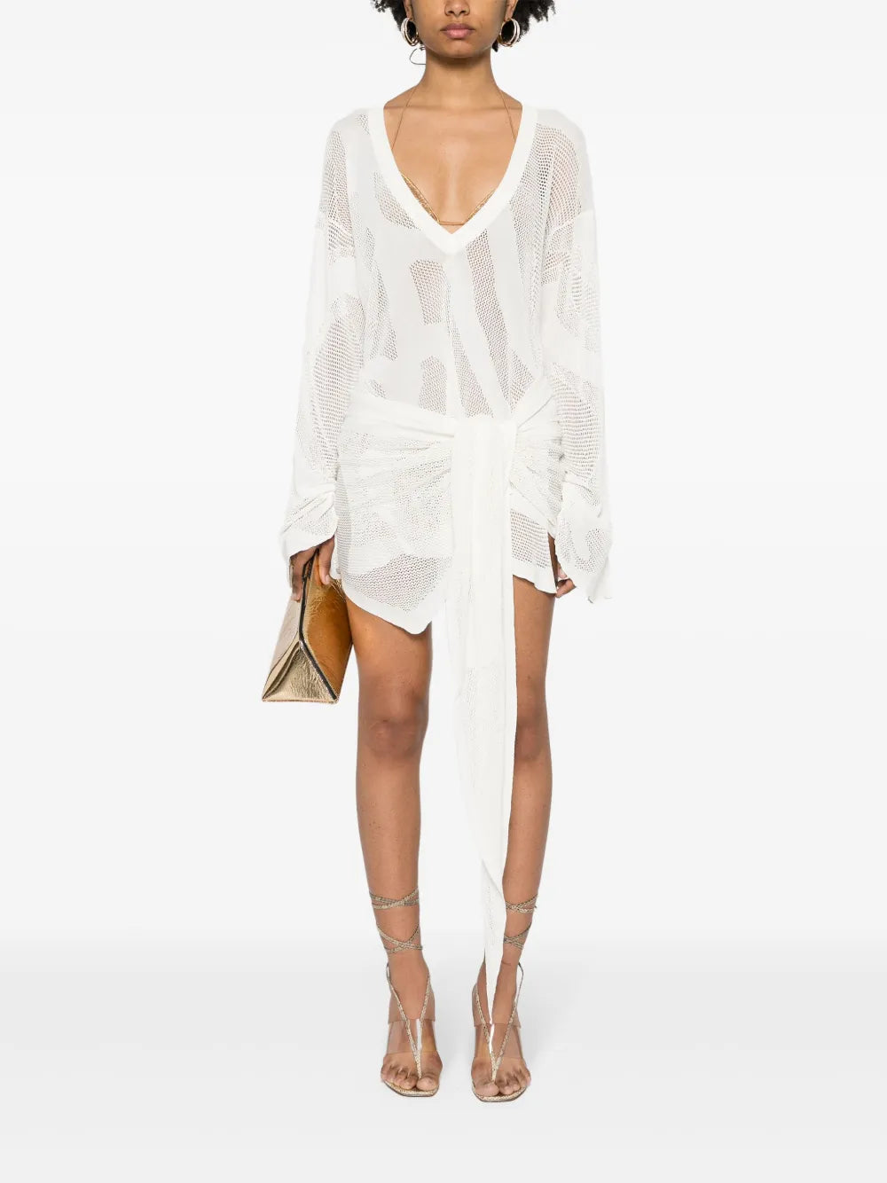 Open-Knit Mini Dress