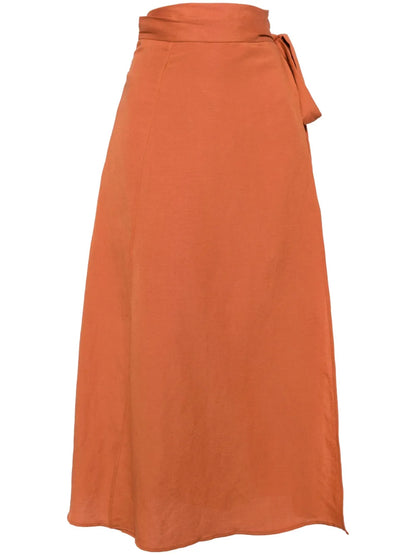 High-Waisted Wrap Maxi Skirt