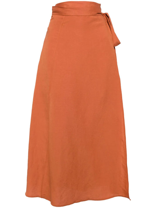 High-Waisted Wrap Maxi Skirt
