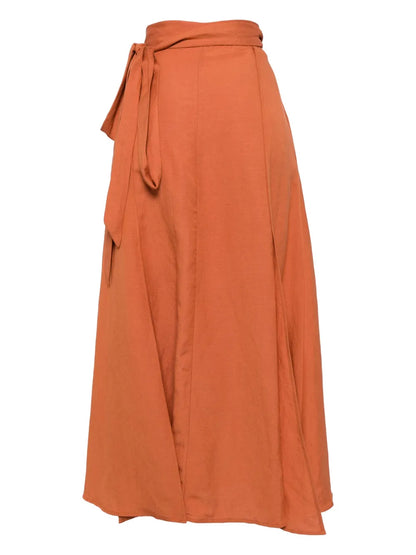 High-Waisted Wrap Maxi Skirt
