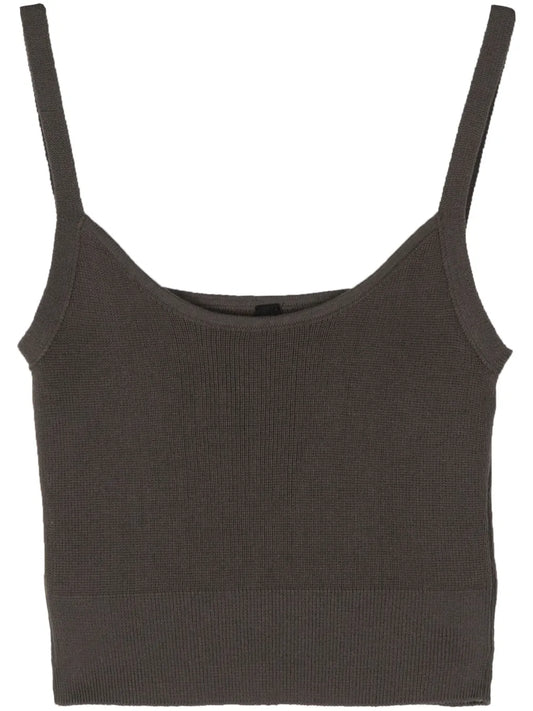 Cotton Knitted Crop Top