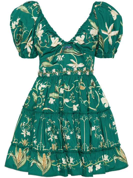Manzanilla Esmeralda Floral-Print Dress