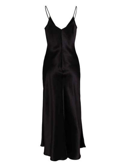 V-Neck Slip Silk Dress