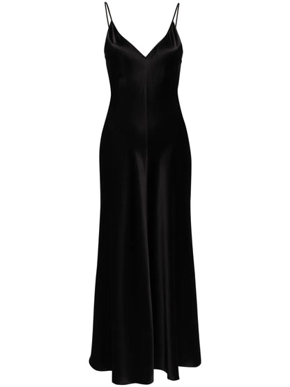 V-Neck Slip Silk Dress